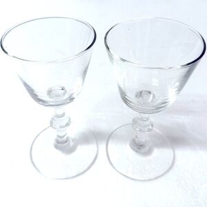 Set‎ of 2 Cocktail, Georgian 4.75 oz wine glasses Gobblets